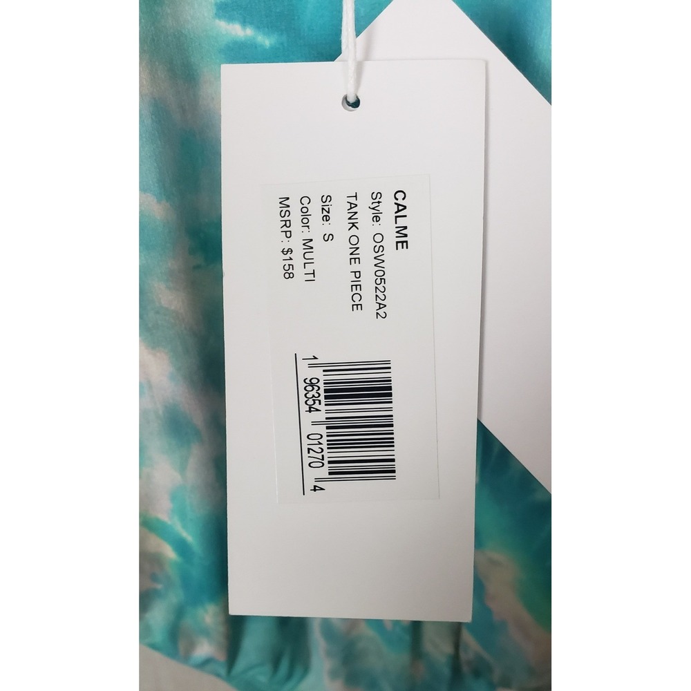 Johnny Was Calme Tie Dye One Piece Swimsuit Turquoise Blue S Beach Resort Summer - Picture 9 of 10